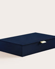 Handcrafted Midnight linen covered photo box