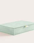 Handcrafted Mint linen covered photo box