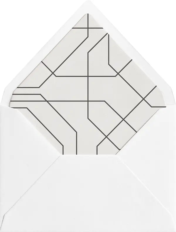 Line pattern on envelope liner