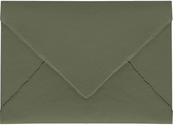 Green coloured handmade paper envelope