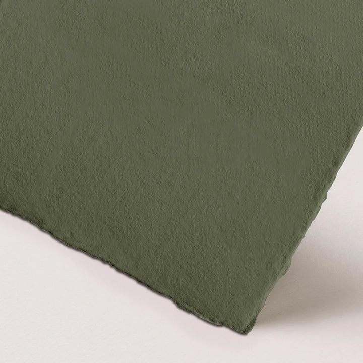 Green coloured handmade paper
