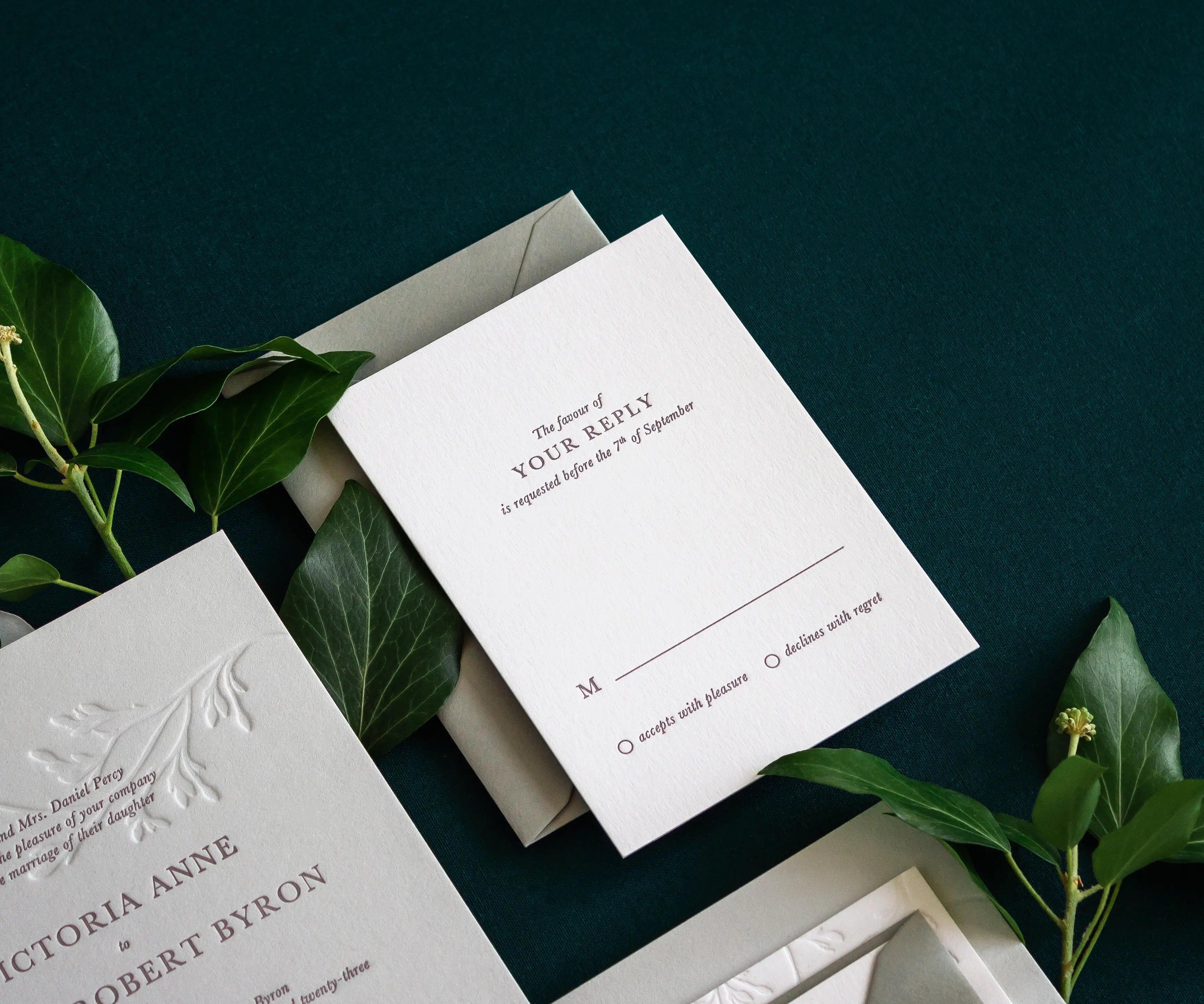 Letterpress RSVP card