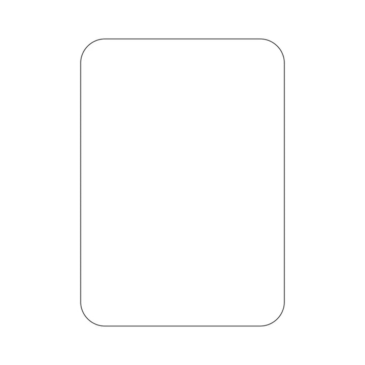 Rounded corner rectangle shape die cut template