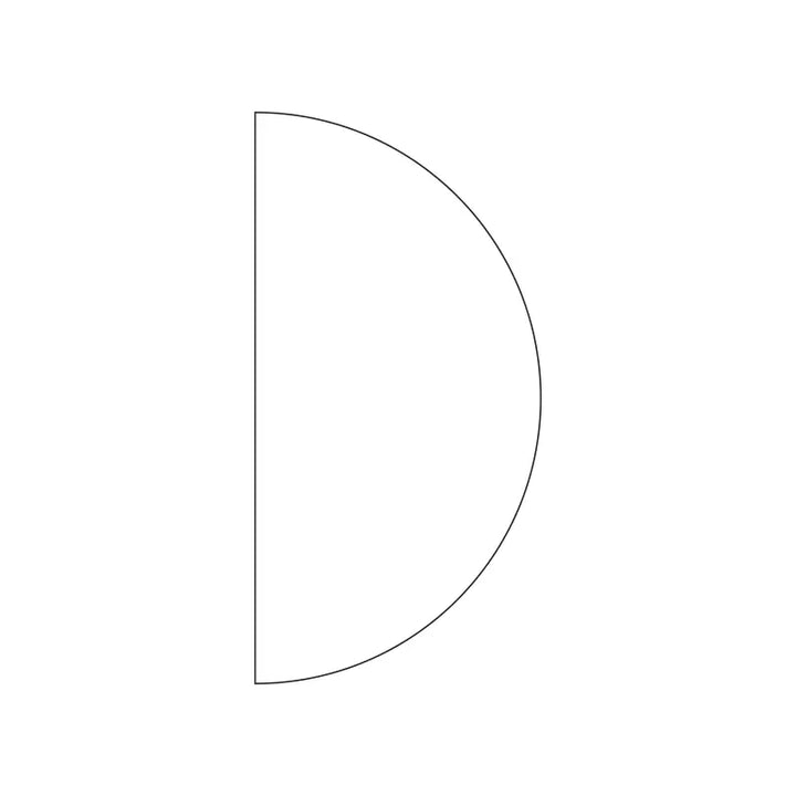 Semi-circle shape die cut template