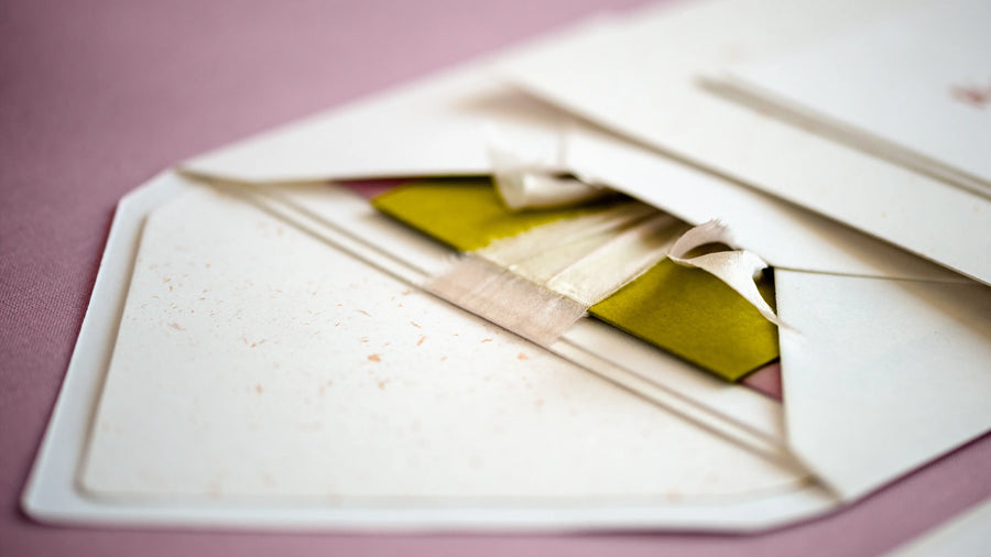 Handmade envelope with liner