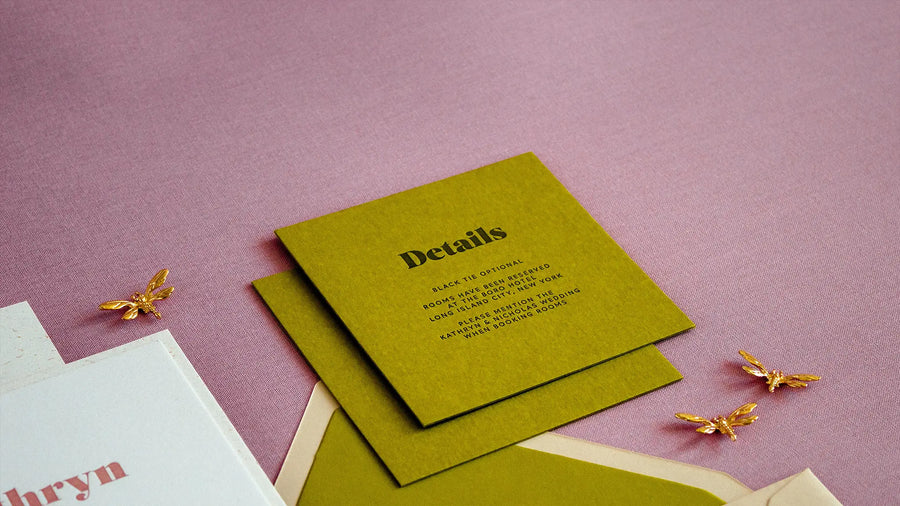 Letterpress detail card