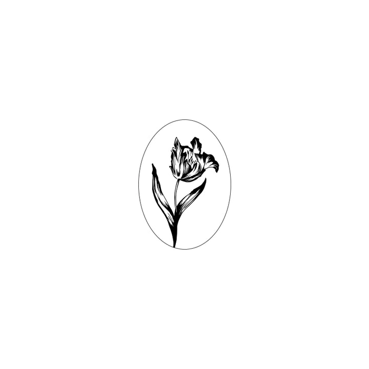 Tulip template for wax seal