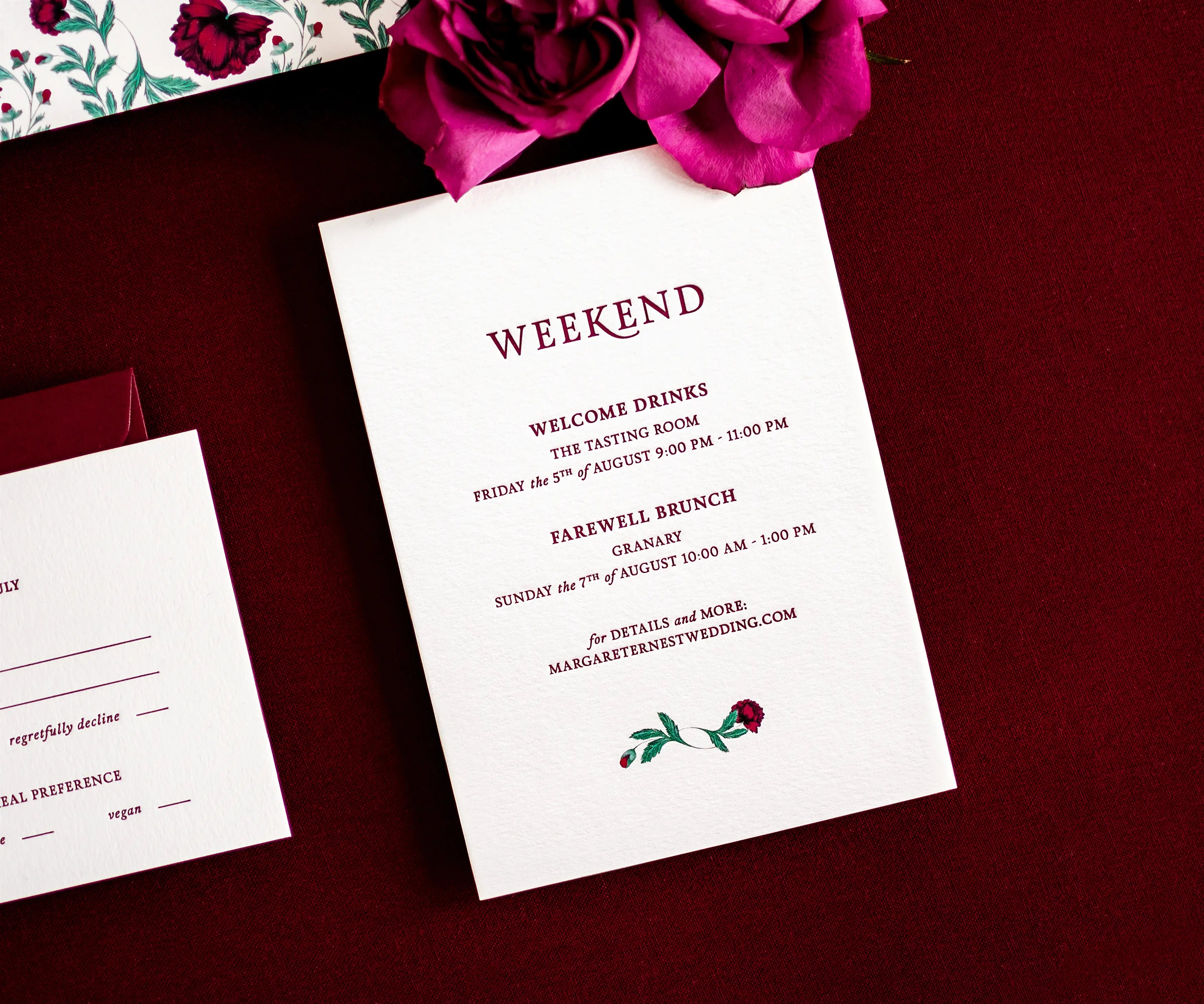 Letterpress detail card