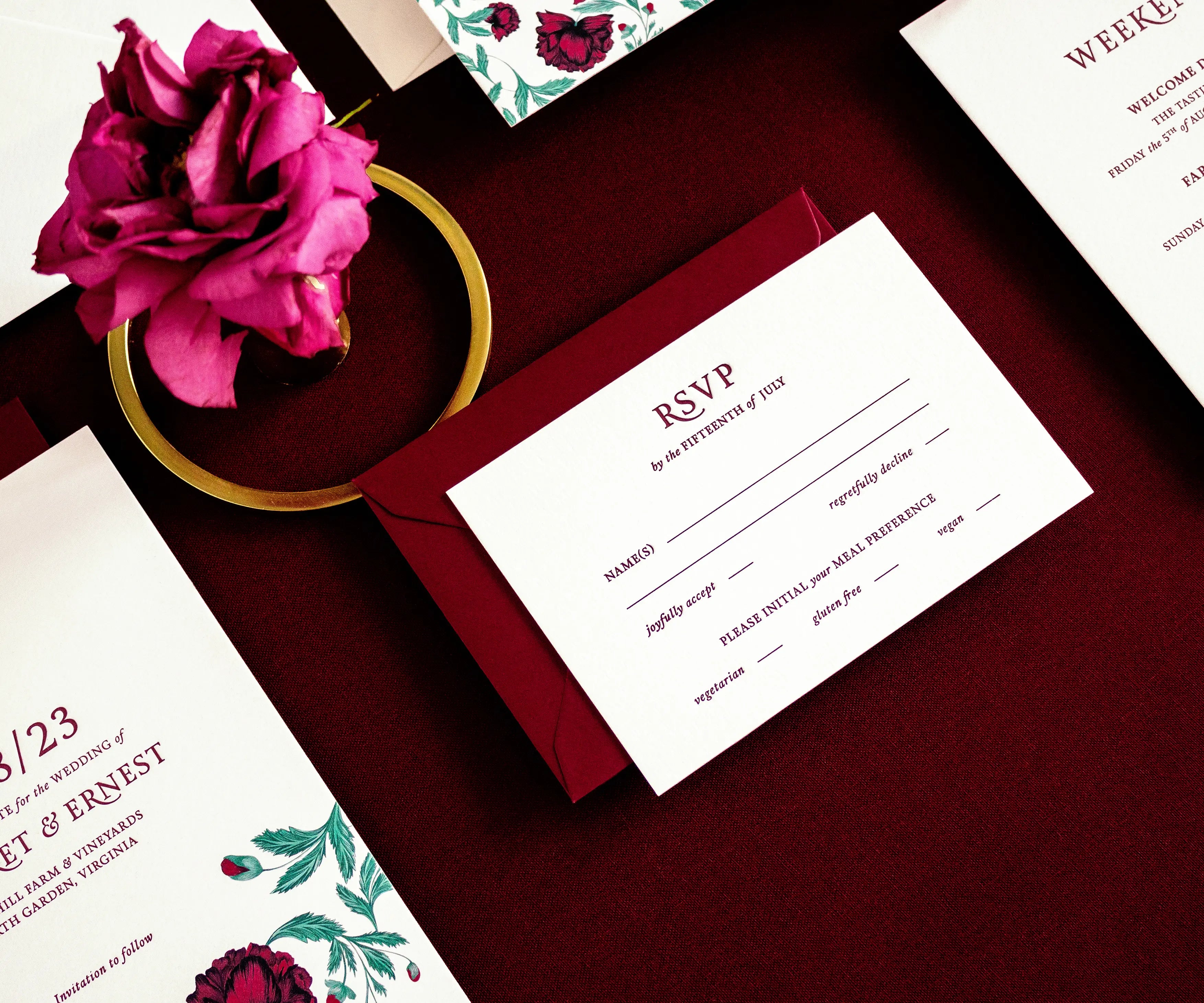 Letterpress RSVP card