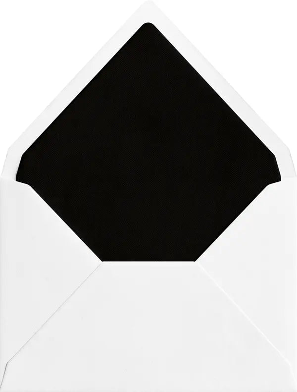 Black coloured linen envelope liner