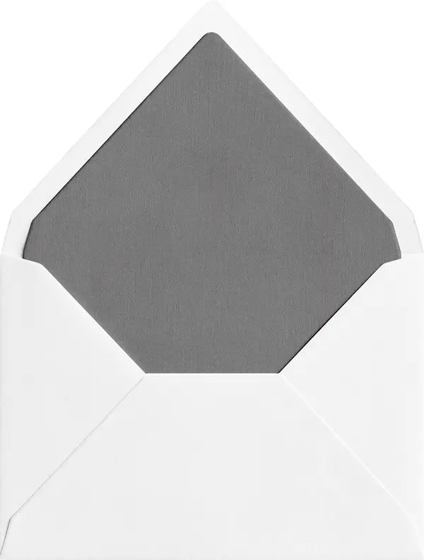Grey coloured linen envelope liner