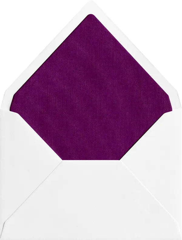 Huckleberry coloured linen envelope liner