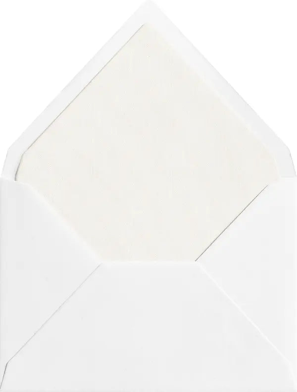 Ivory coloured linen envelope liner