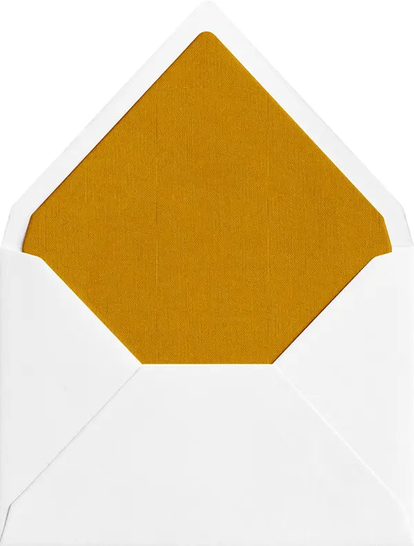 Mustard coloured linen envelope liner