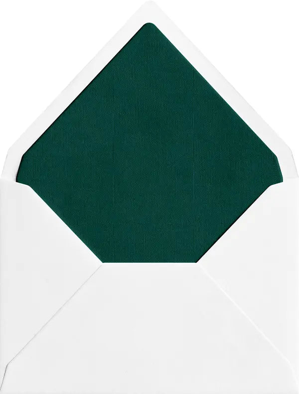 Seaweed coloured linen envelope liner