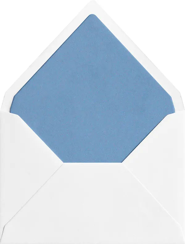 Azure coloured envelope liner