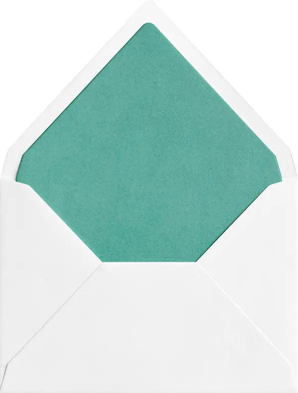 Carribean coloured envelope liner