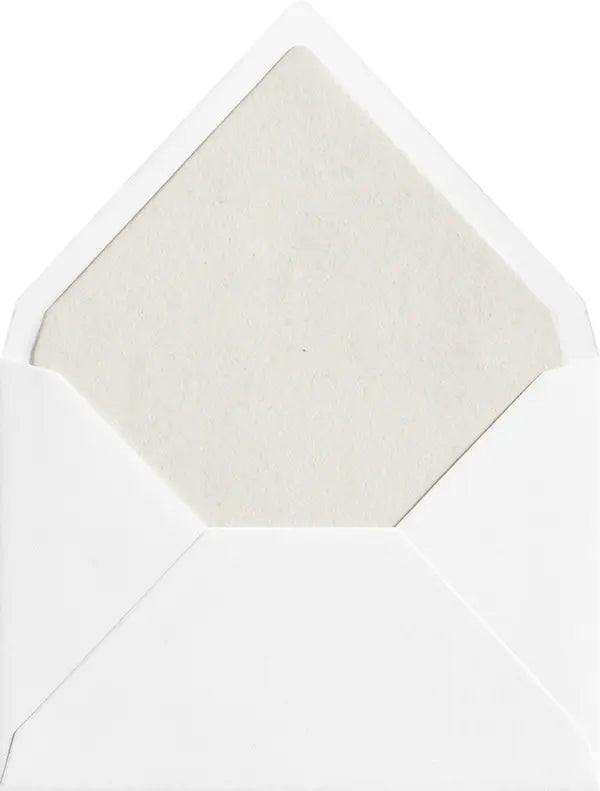 Chalk coloured envelope liner