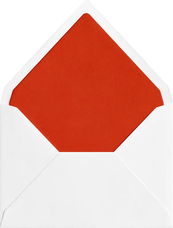 Chili coloured envelope liner