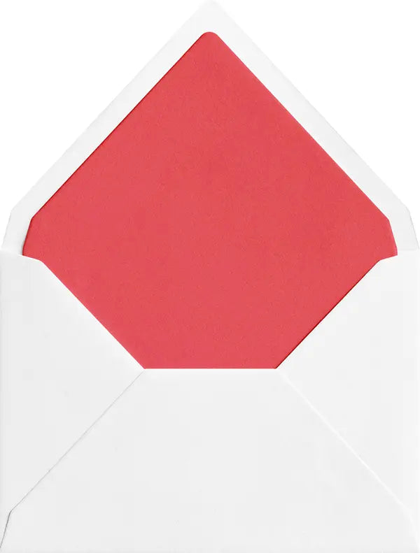Coral coloured envelope liner