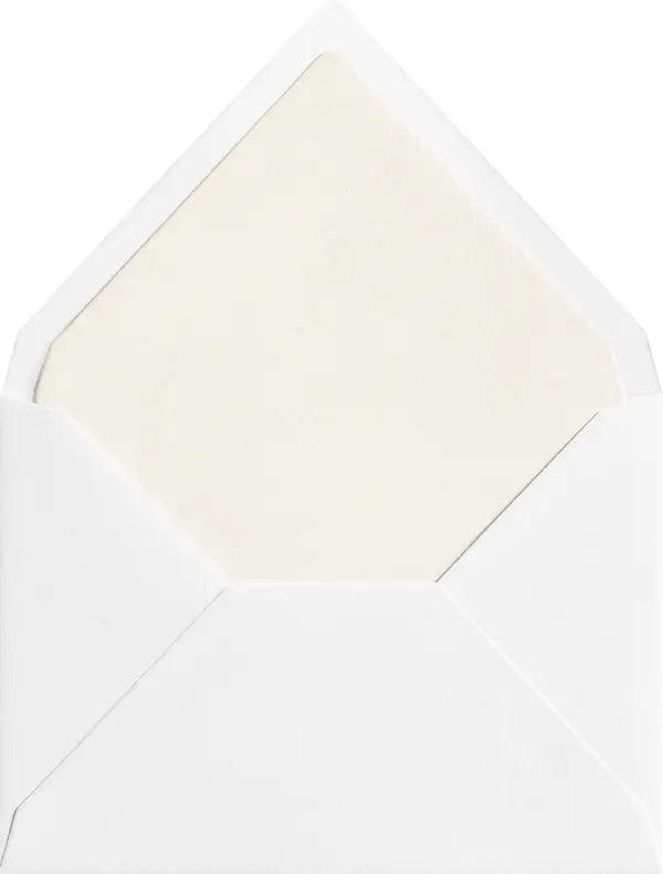 Cream coloured envelope liner