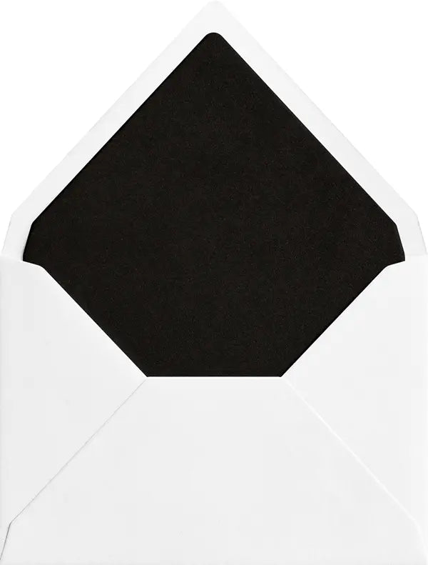 Deep Black coloured envelope liner