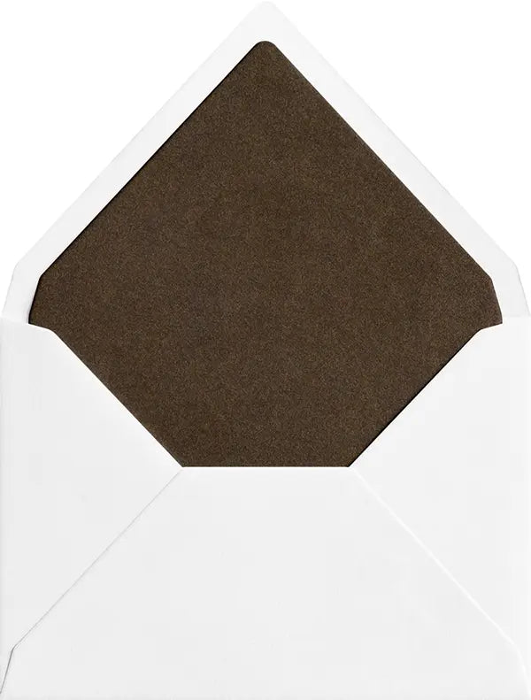 Espresso coloured envelope liner