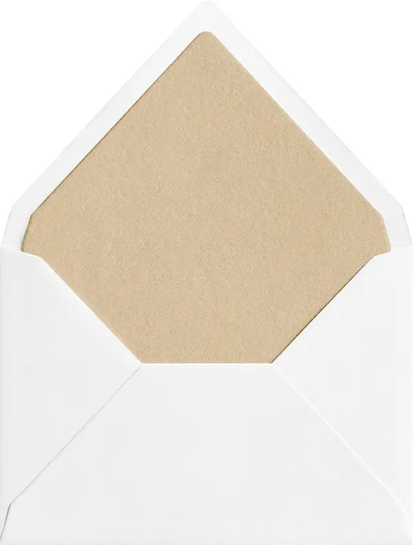Latte coloured envelope liner