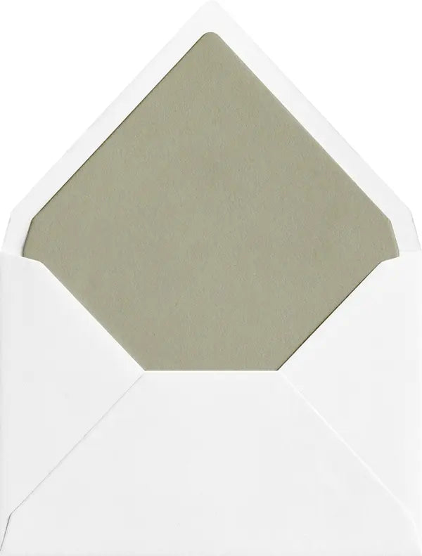Lichen coloured envelope liner