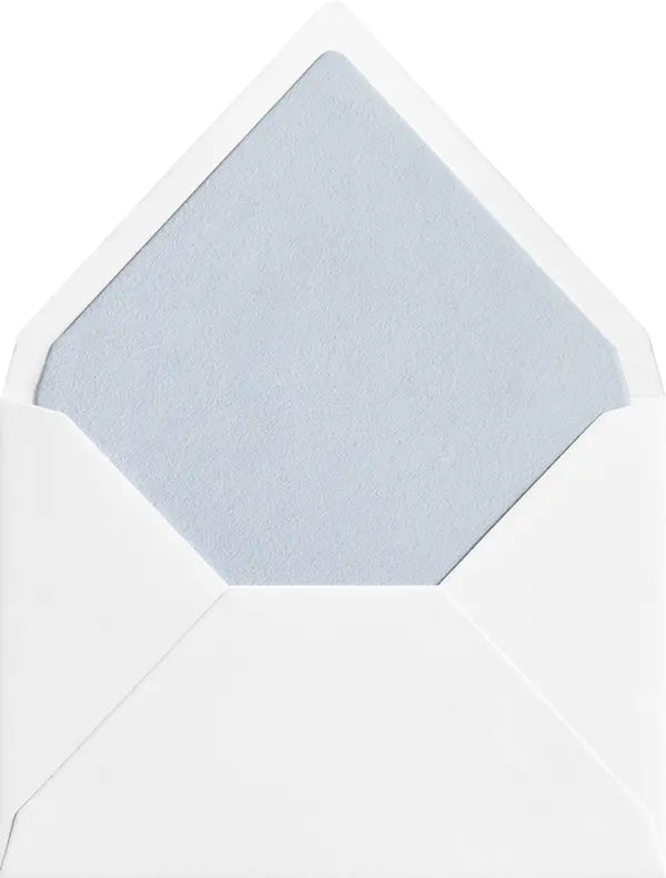 Light Blue Cotton coloured envelope liner