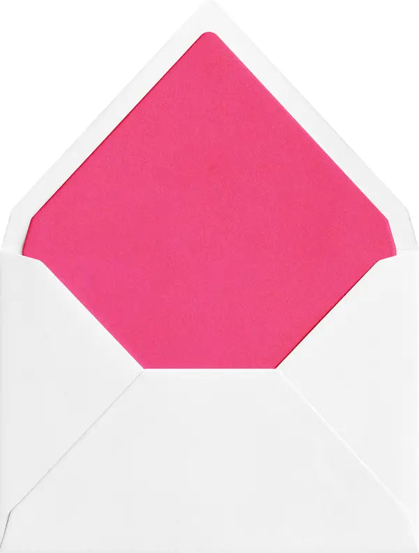 Lipstick coloured envelope liner