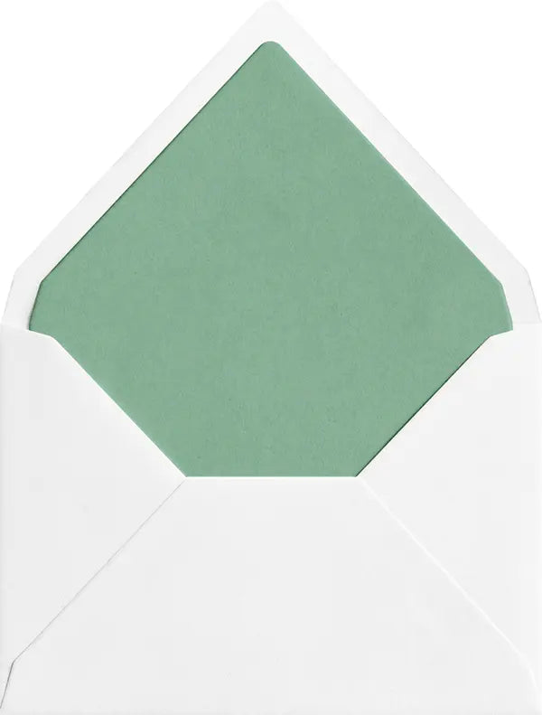 Matcha coloured envelope liner