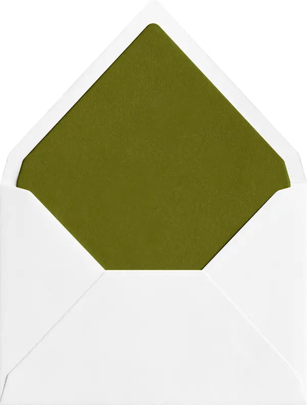 Meadow coloured envelope liner