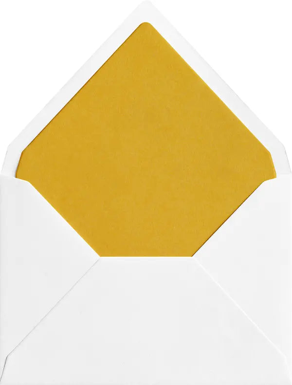 Mustard coloured envelope liner