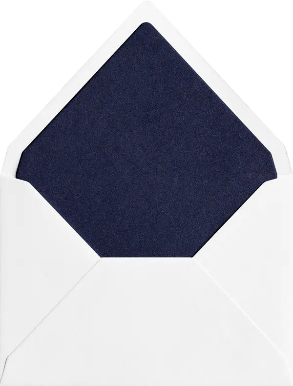 Navy Cotton coloured envelope liner