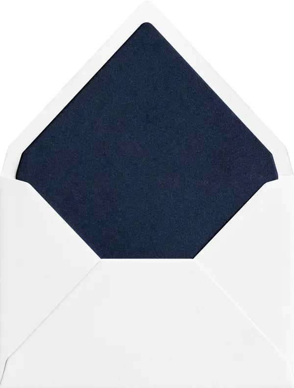 Navy coloured envelope liner