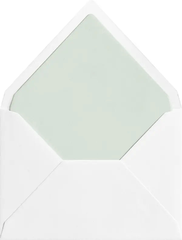 Pastel Green coloured envelope liner