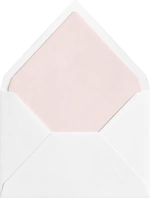 Pastel Rose coloured envelope liner