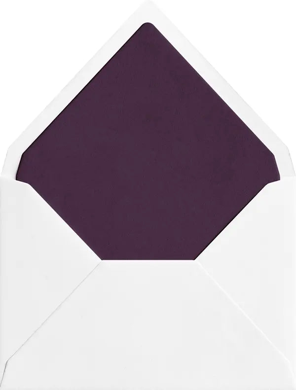 Prune coloured envelope liner