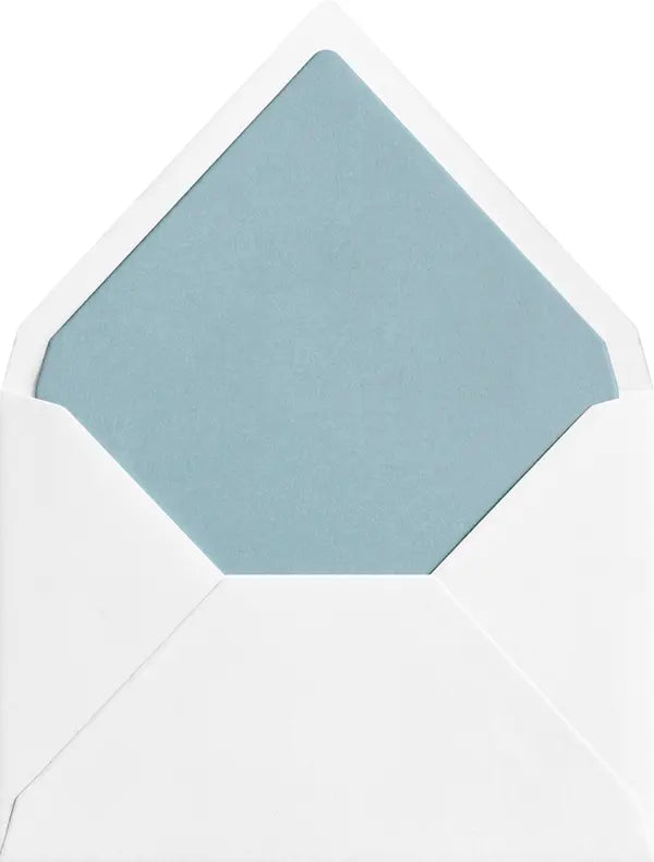 Sea coloured envelope liner