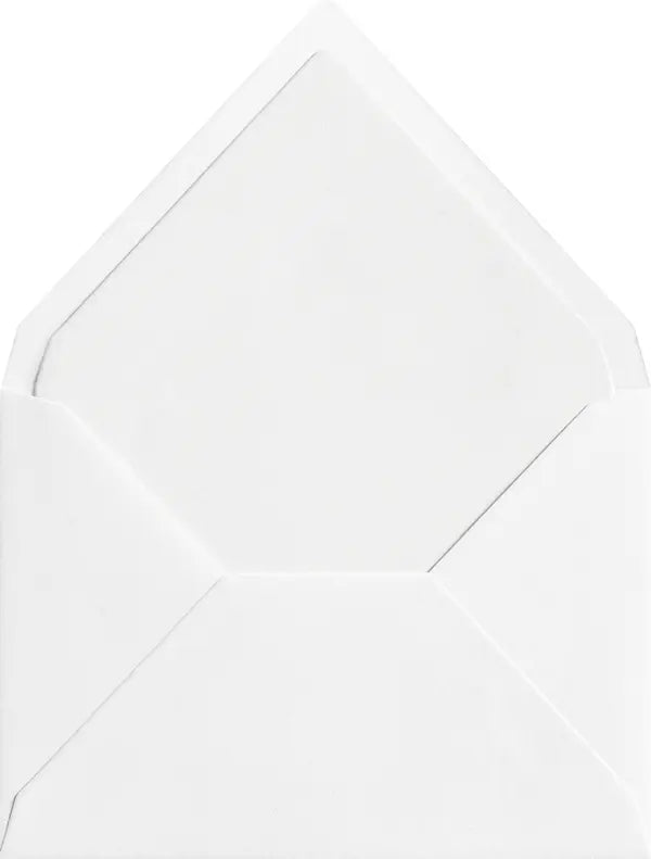 Soft White Cotton coloured envelope liner