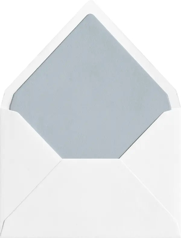 Steel coloured envelope liner