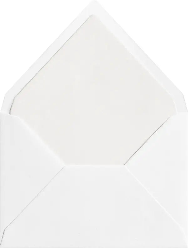 White coloured envelope liner
