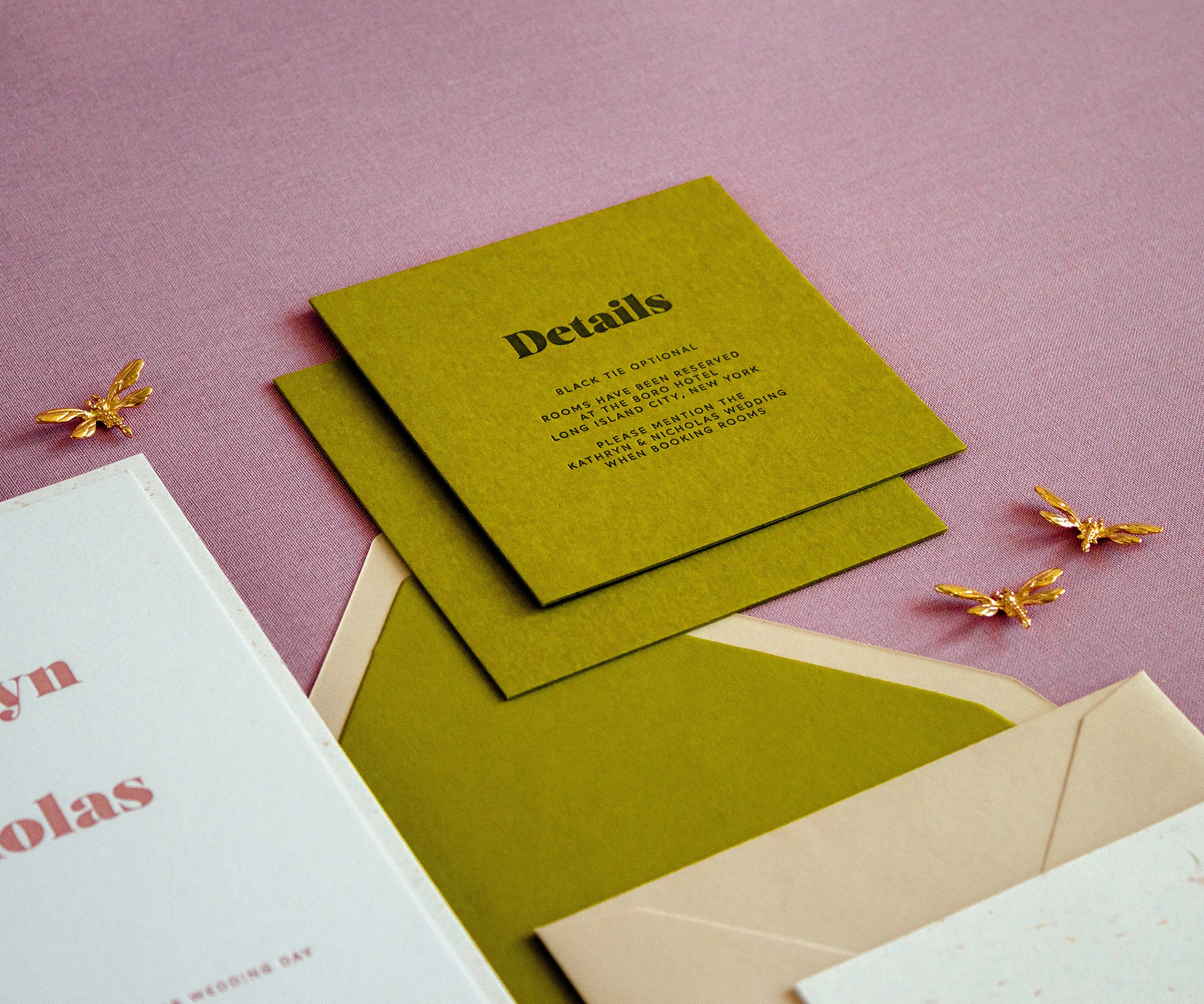Letterpress detail card