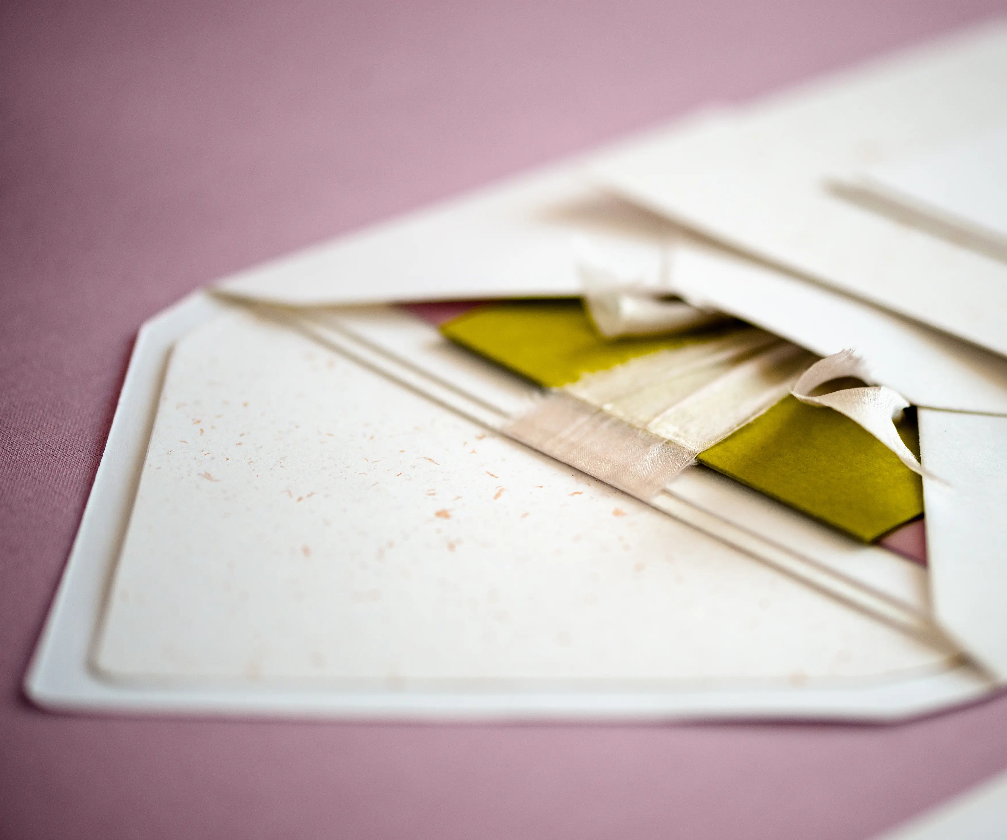 Handmade envelope with liner