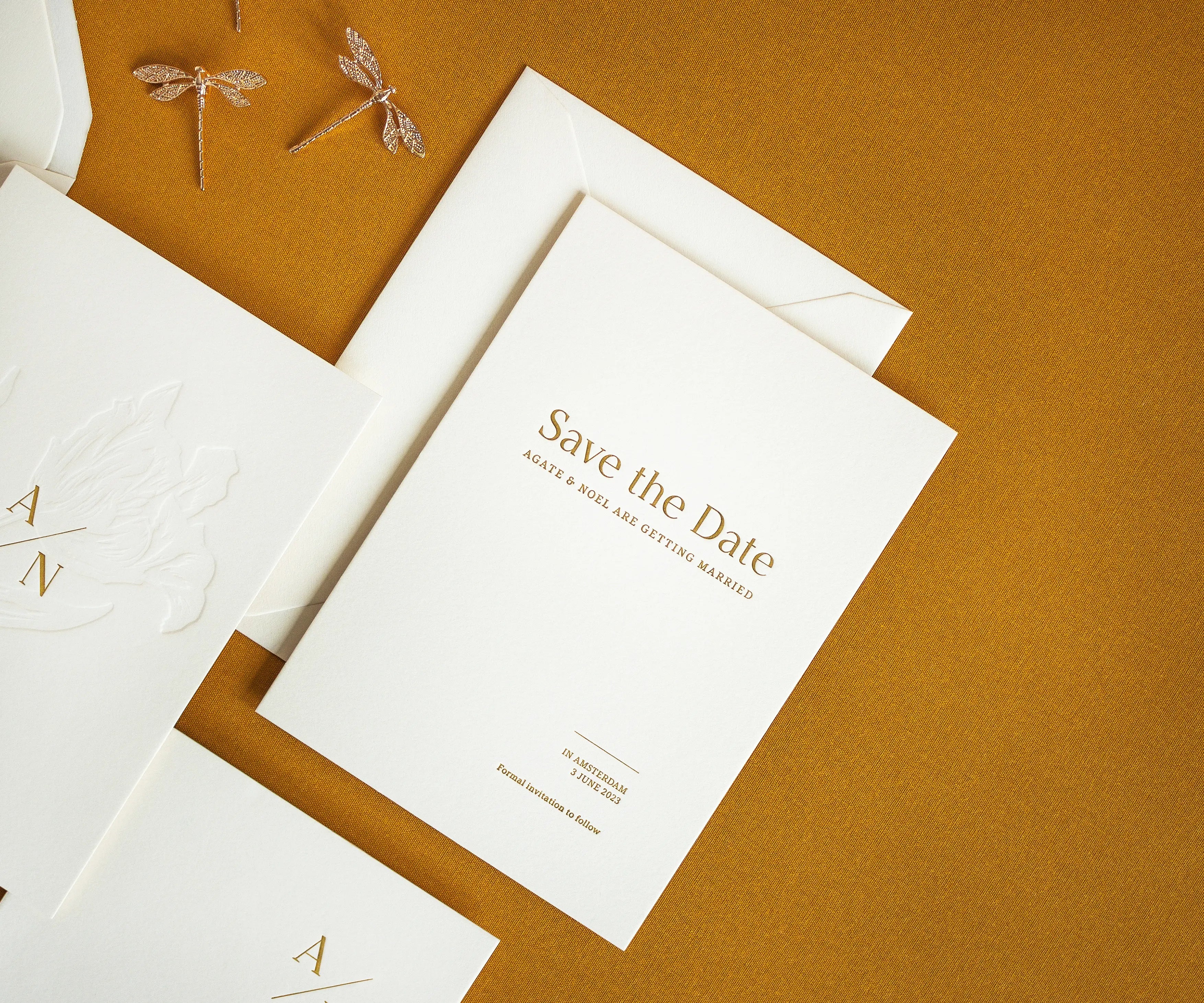 Letterpress Save the Date card